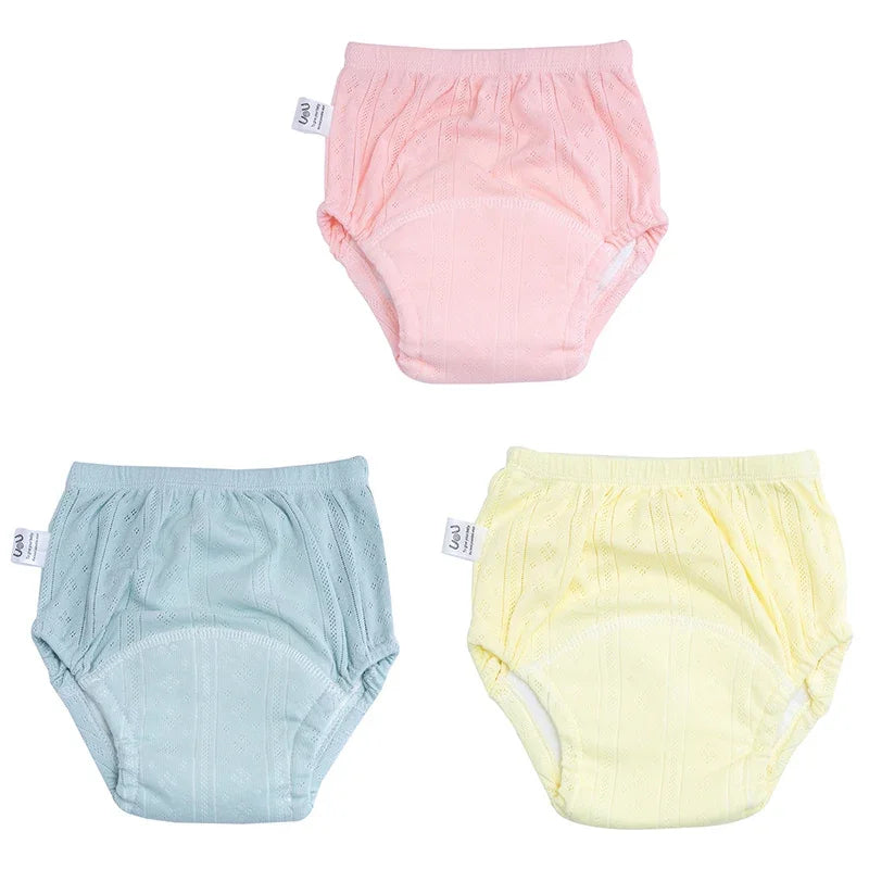 3Pcs/Lot Newborn Training Pants Cotton Thin Summer Baby Shorts Washable Boy Girls Cloth Diapers Reusable Nappies Infant Panties