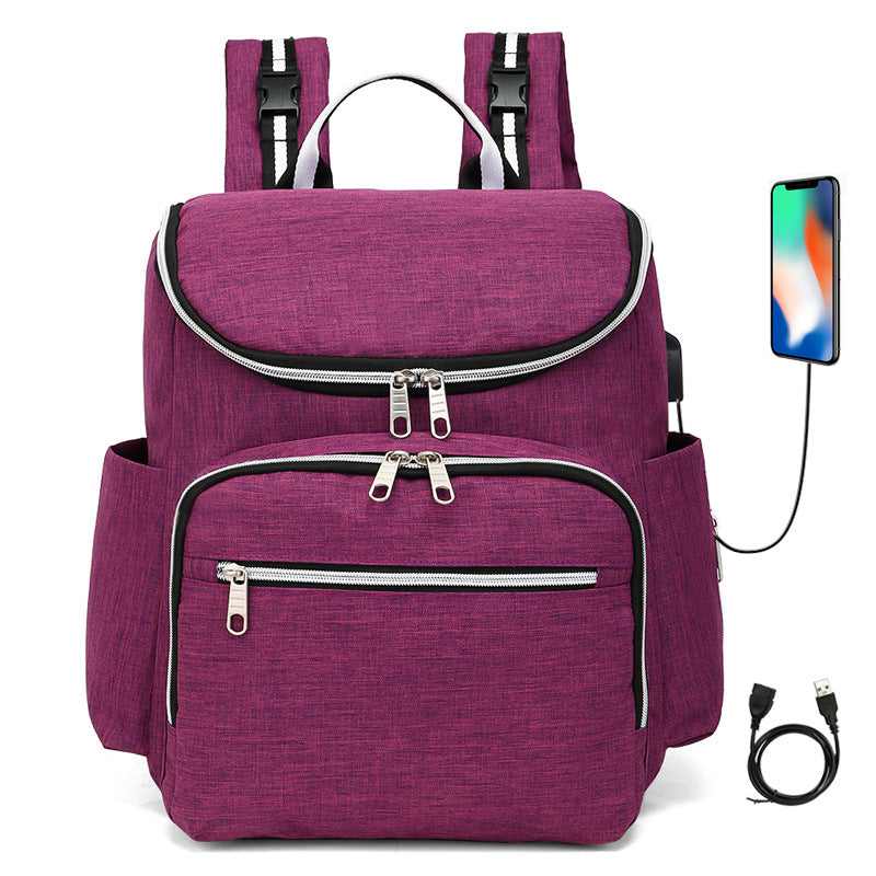 Mochila de pañales impermeable y multifuncional