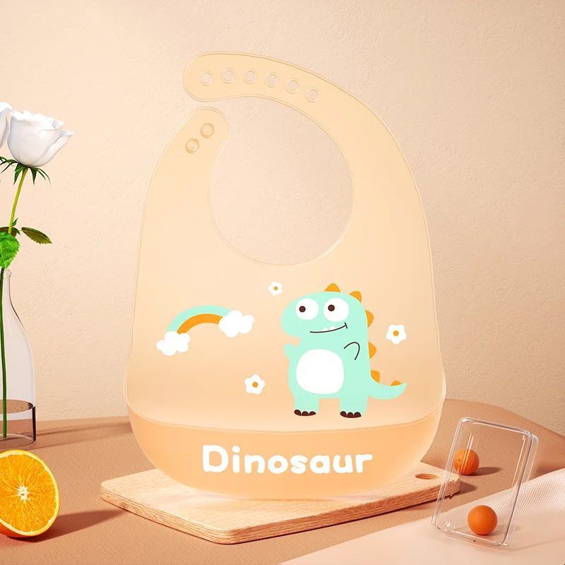 Babero de silicona impermeable con diseños 3D