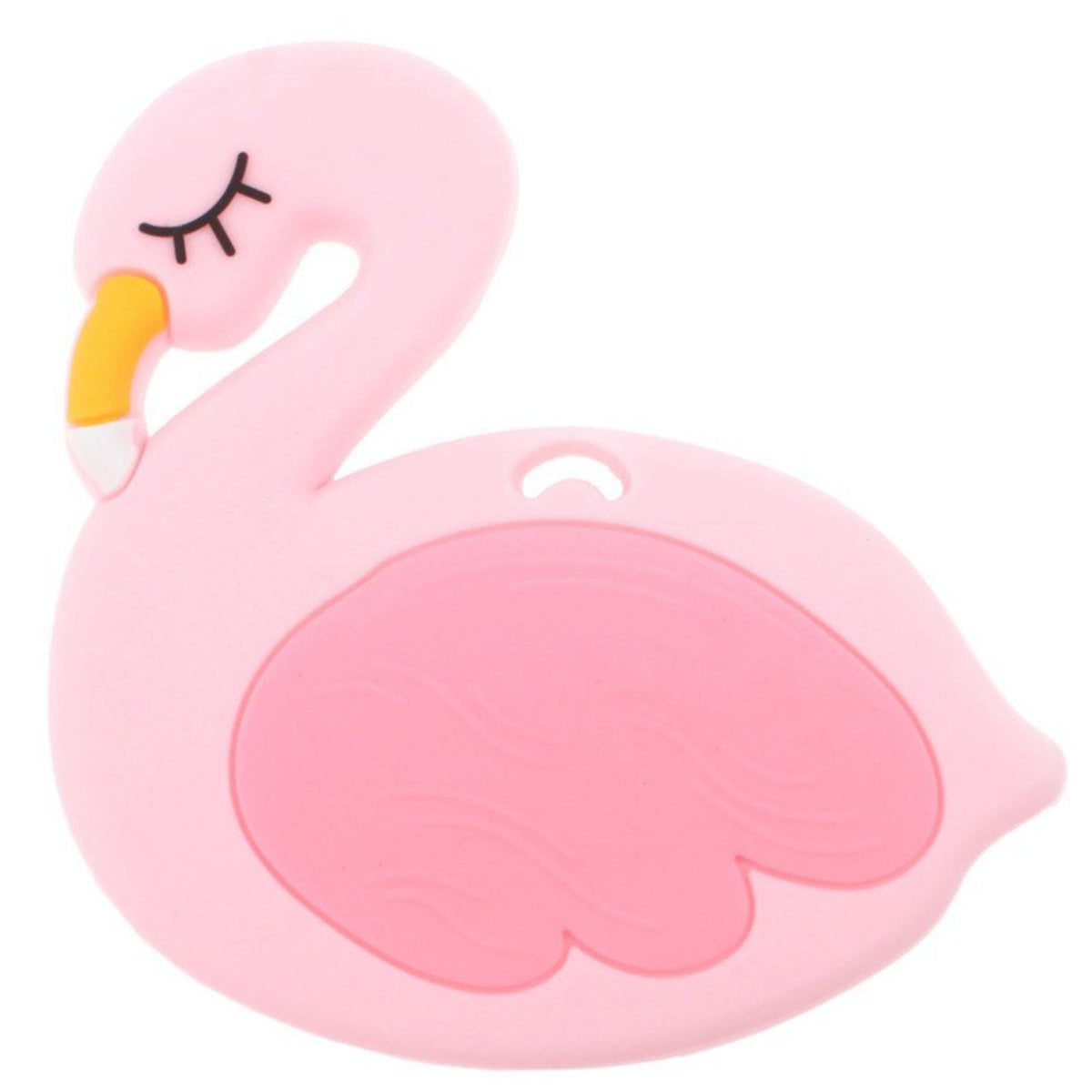 Mordedor de silicona con forma de cisne