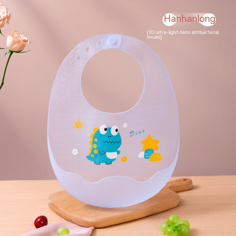 Babero de silicona impermeable con diseños 3D