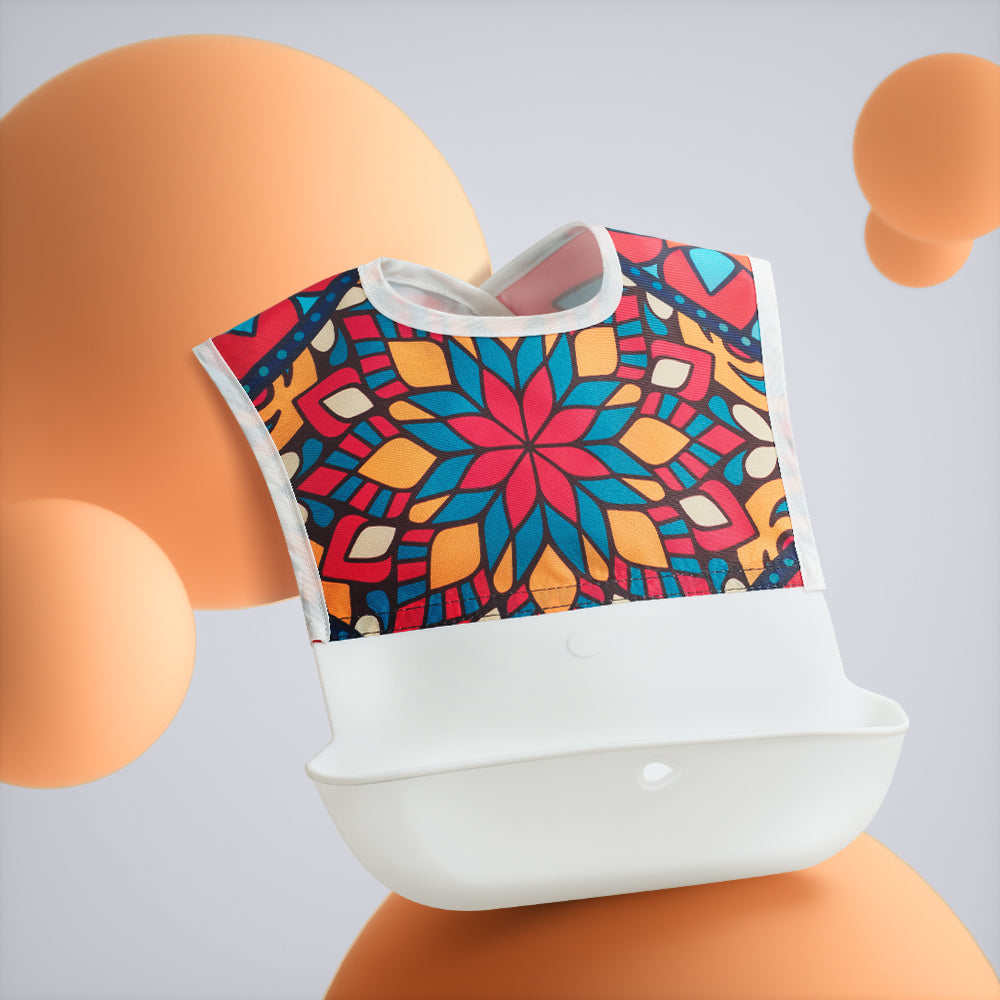 Babero impermeable con bolsillo recogemigas
