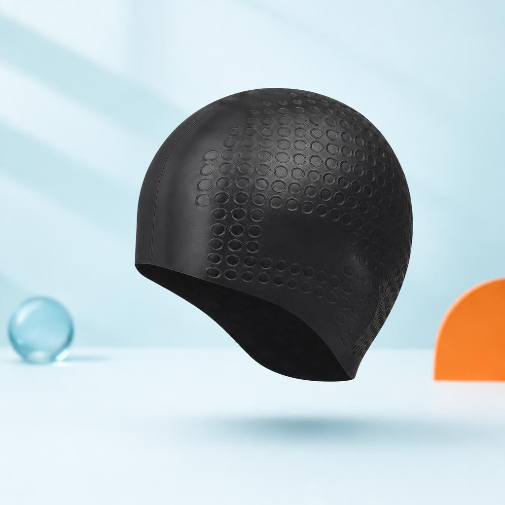 Gorro de natación de silicona — vista lateral