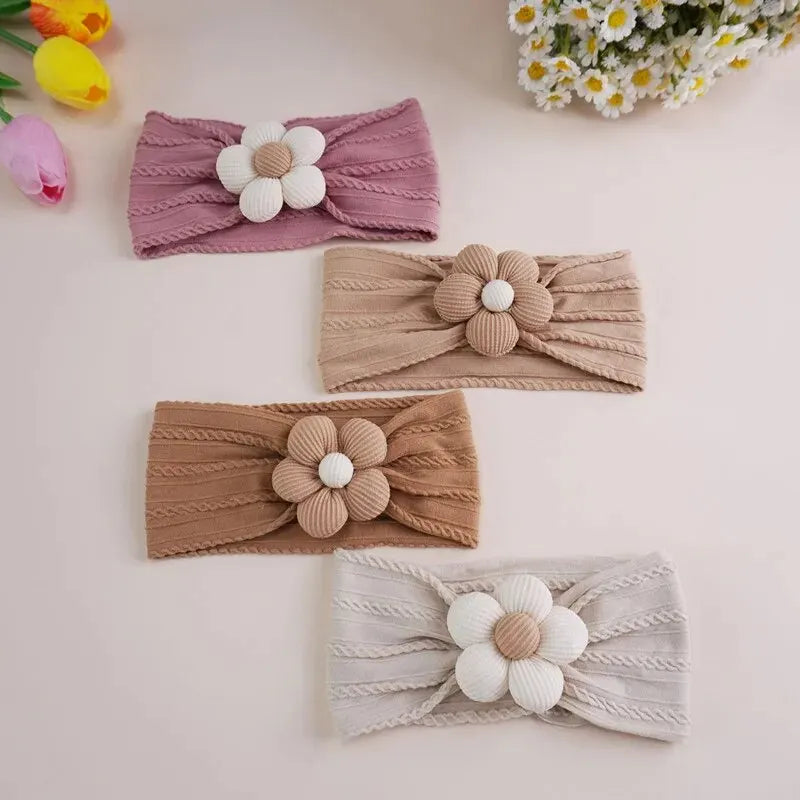 Set de Diademas Florales Elásticas para Bebé Niña