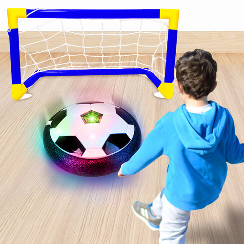 Hover soccer disc glowing lights