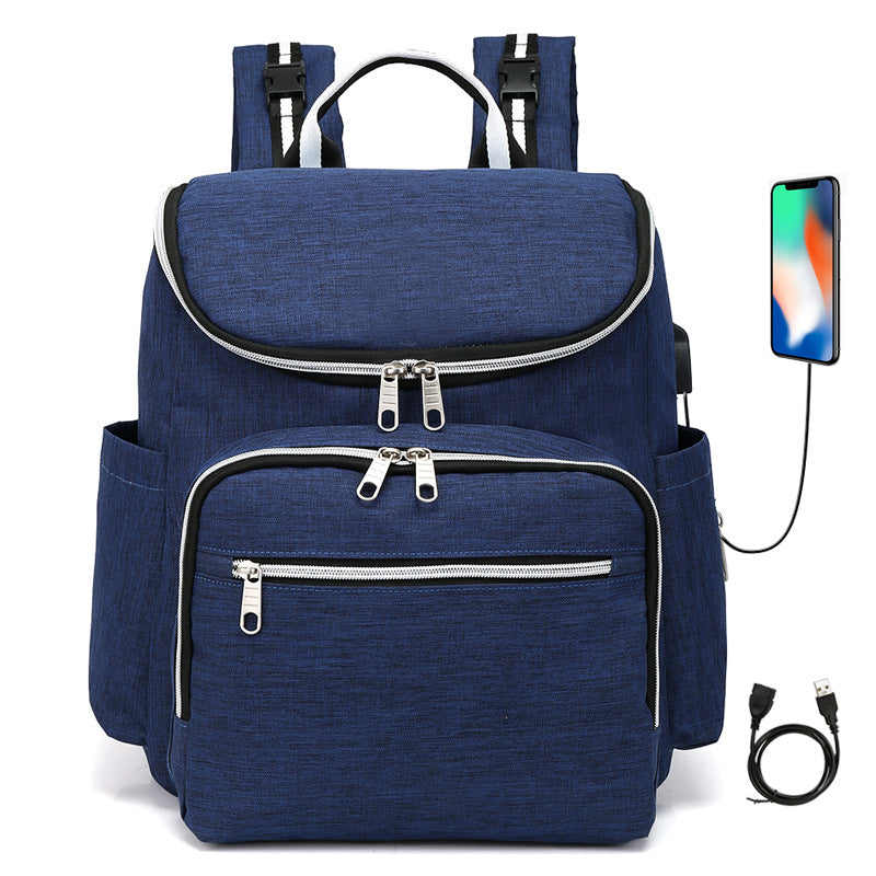Mochila de pañales impermeable y multifuncional