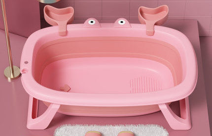Foldable baby bathtub coral