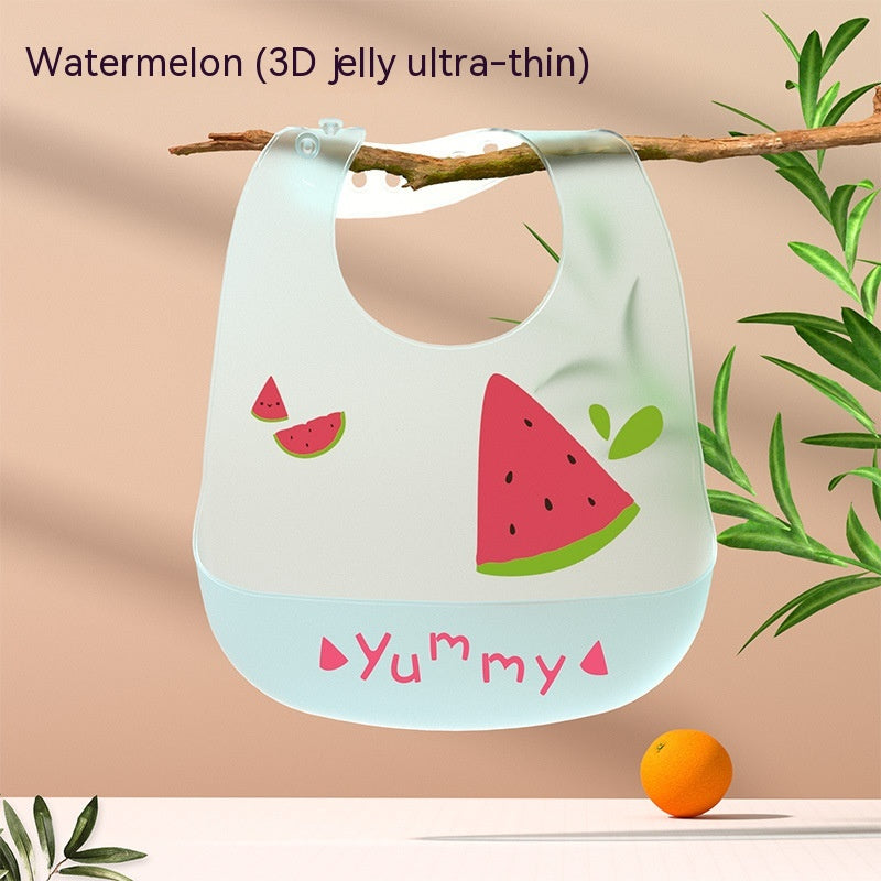 Babero de silicona impermeable con diseños 3D