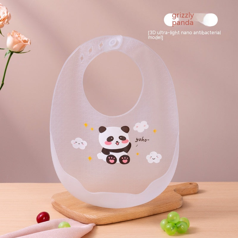 Babero de silicona impermeable con diseños 3D