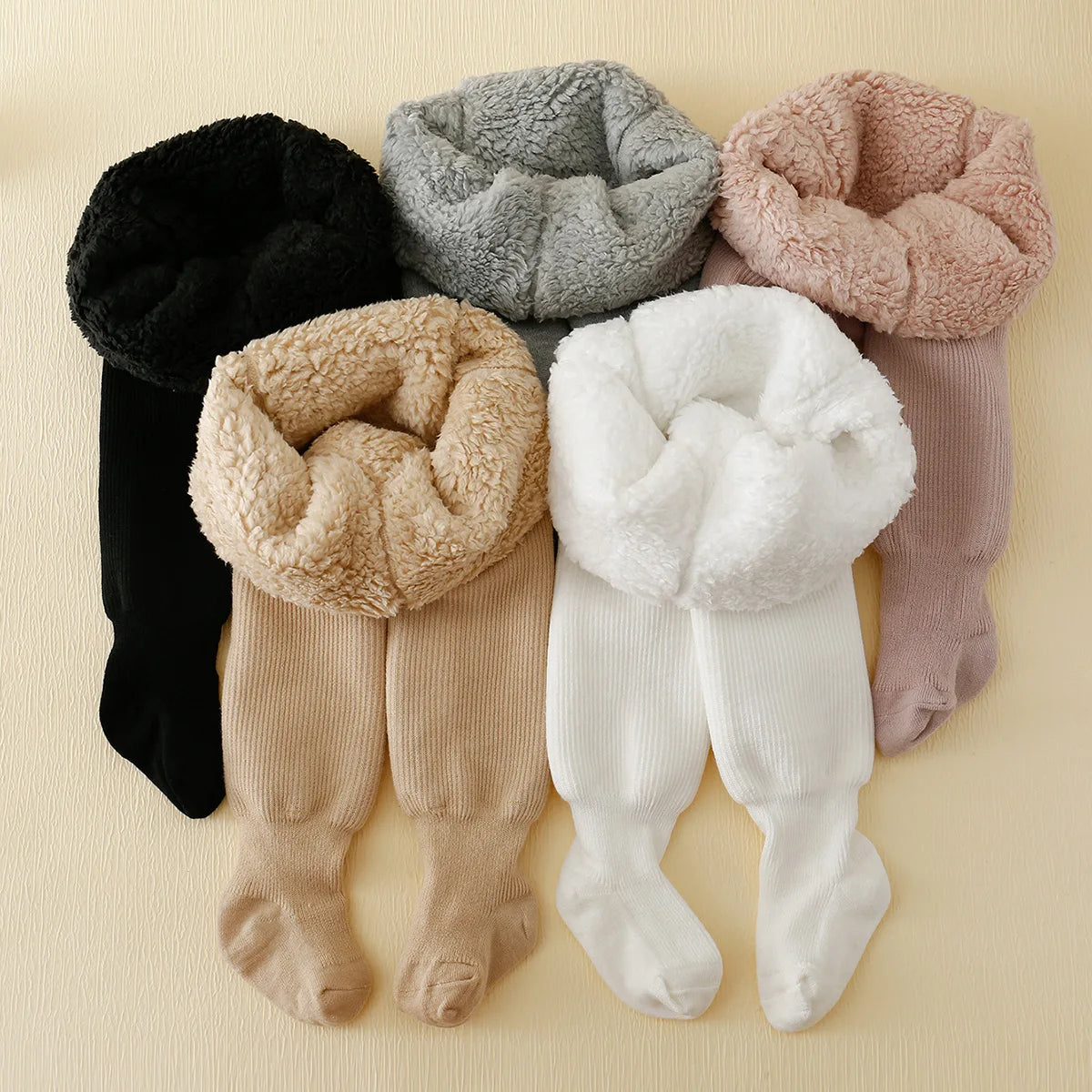 Winter Infant Baby Girls Polar Fleece Lining Stripes Leggings plus Thick Warmth Cotton Tights Toddler Kids Keep Warm Pantyhose