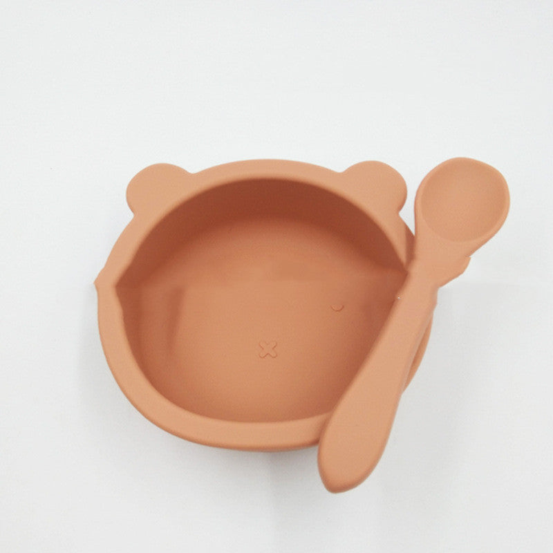 Bol de silicona con ventosa para bebé, antideslizante, colores a elegir