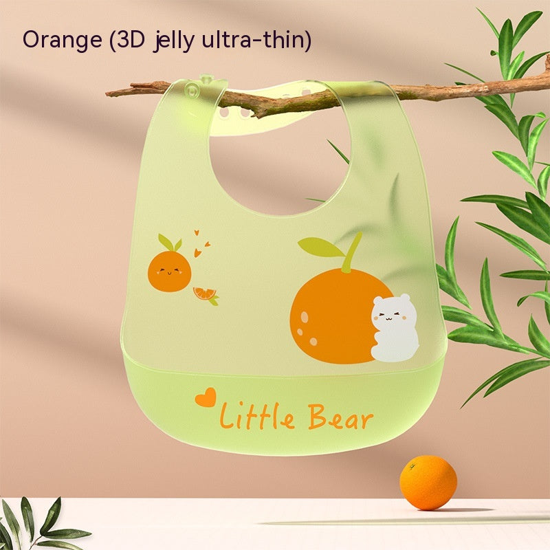 Babero de silicona impermeable con diseños 3D