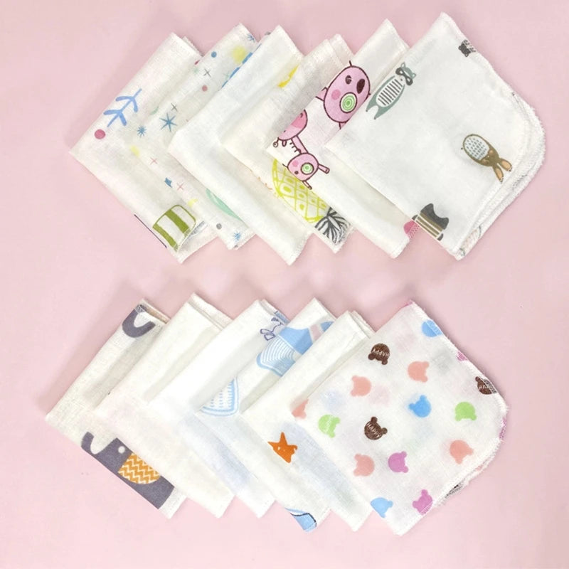 Set de 10 Toallitas de Gasa para Bebé – Doble Capa Absorbente