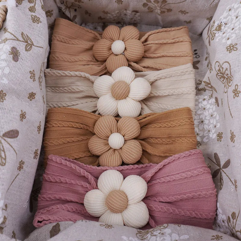 Set de Diademas Florales Elásticas para Bebé Niña