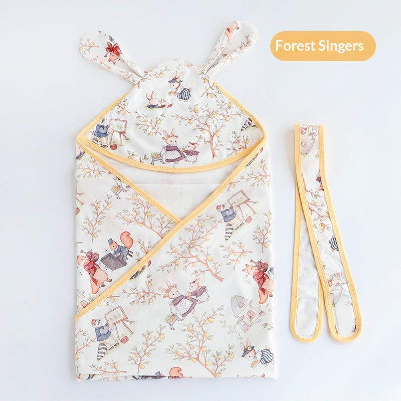Manta envolvente de algodón de punto para recién nacido 90 x 90 cm
