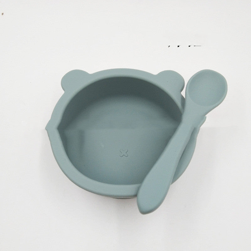 Bol de silicona con ventosa para bebé, antideslizante, colores a elegir