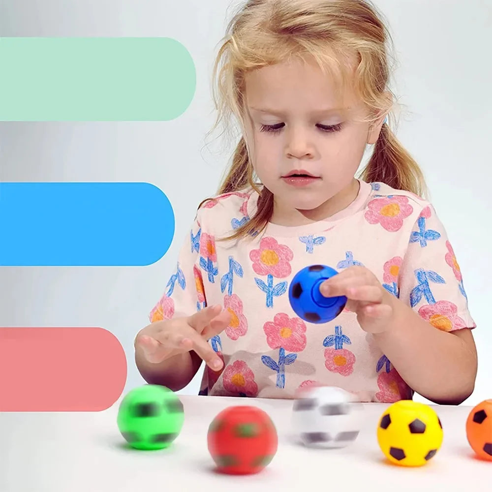 10/30Pcs Mini Fidget Spinner Soccer Ball Toy for Kids,Soccer Party Favors Goodie Bag Stuffer,Rotatable Soccer Finger Stress Ball