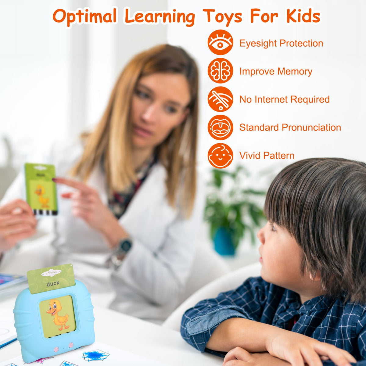 Tarjetas parlantes educativas para niños de 1 a 5 años (112 tarjetas)