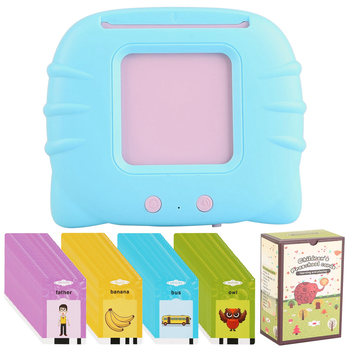 Tarjetas parlantes educativas para niños de 1 a 5 años (112 tarjetas)