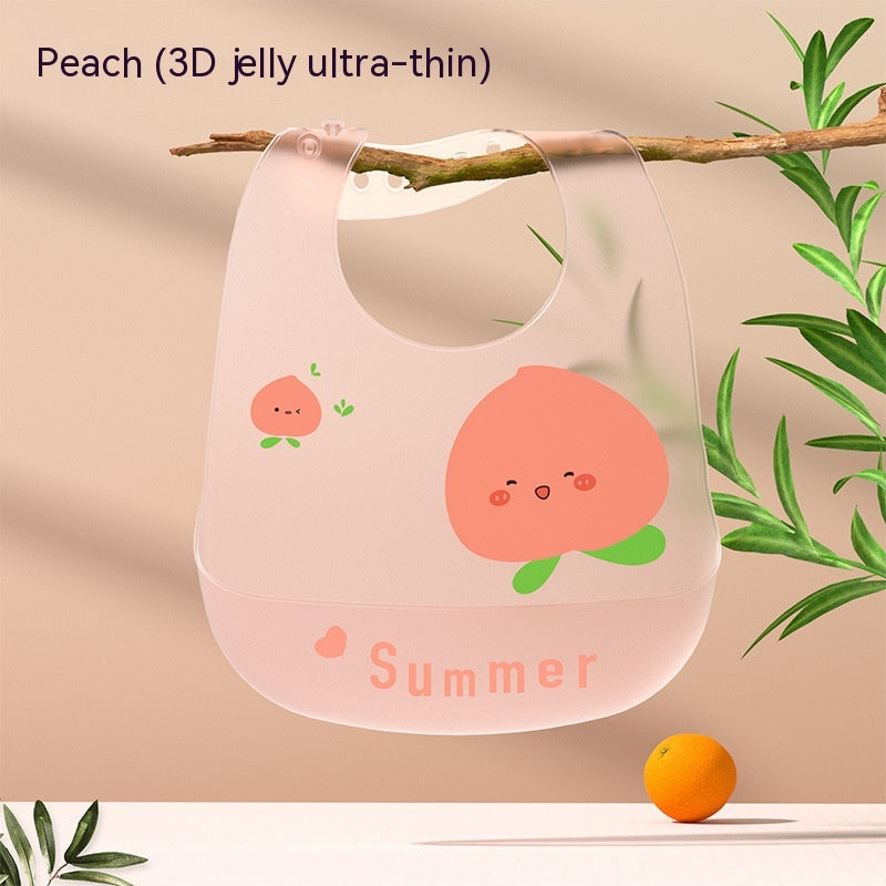 Babero de silicona impermeable con diseños 3D