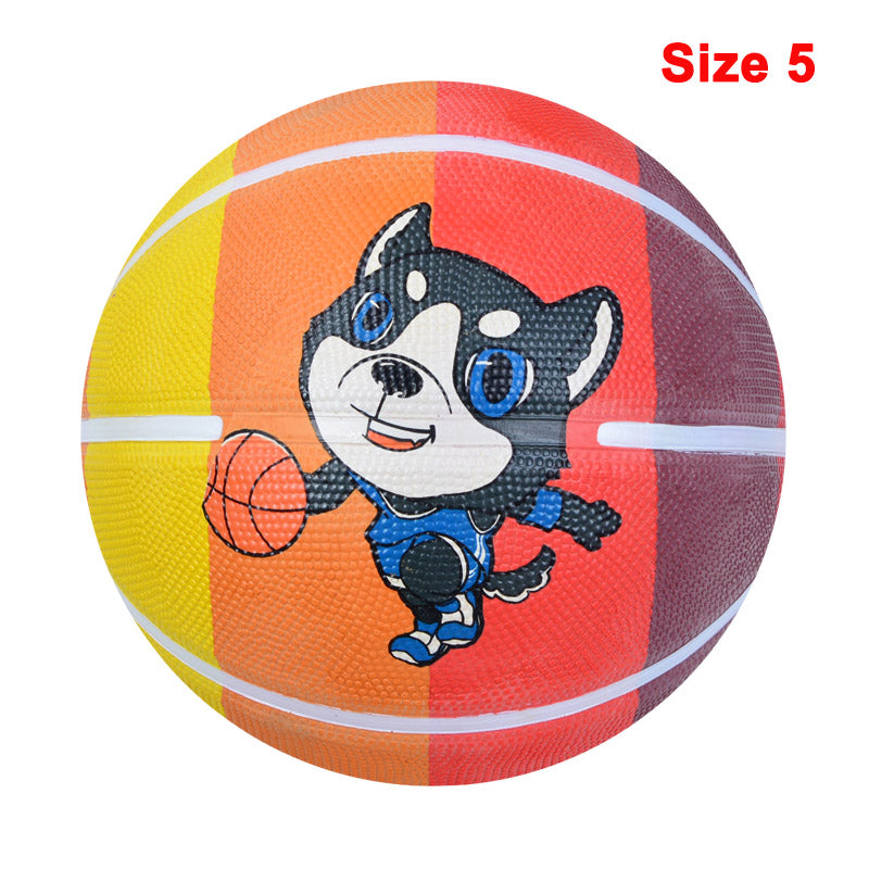 Official size 5 rubber basketball for kids