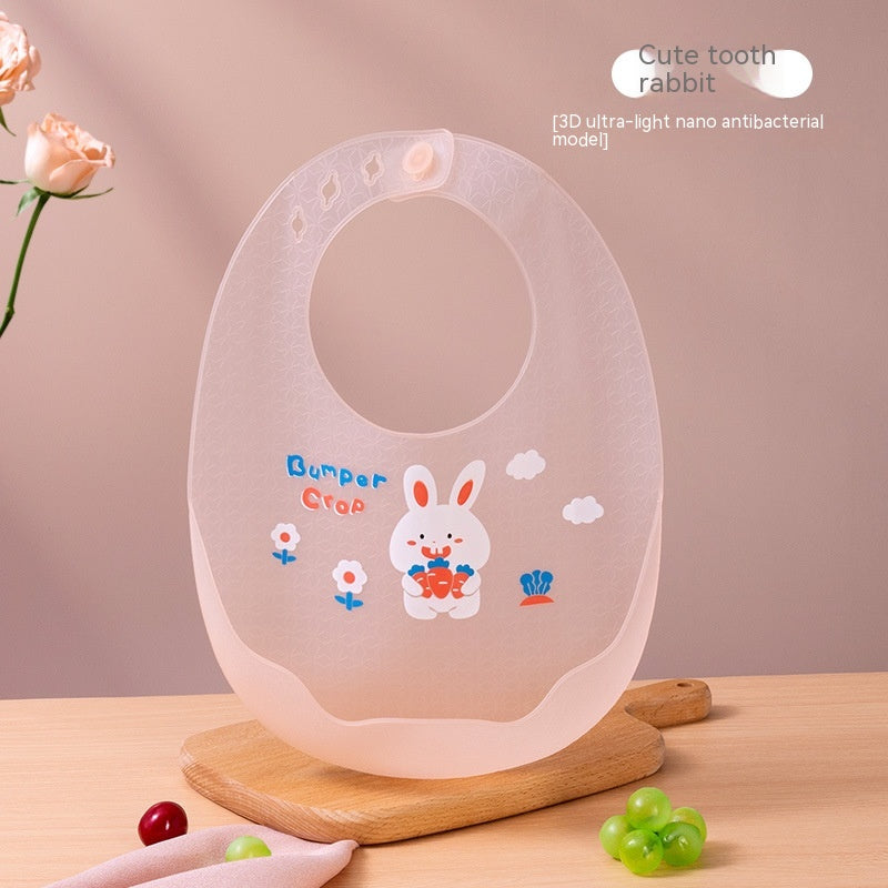 Babero de silicona impermeable con diseños 3D