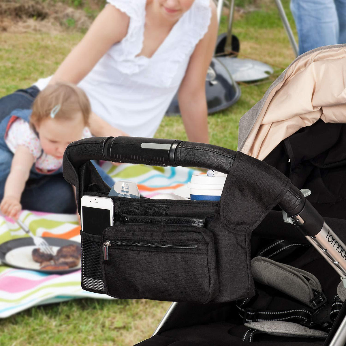 Bolsa organizadora impermeable para colgar del cochecito