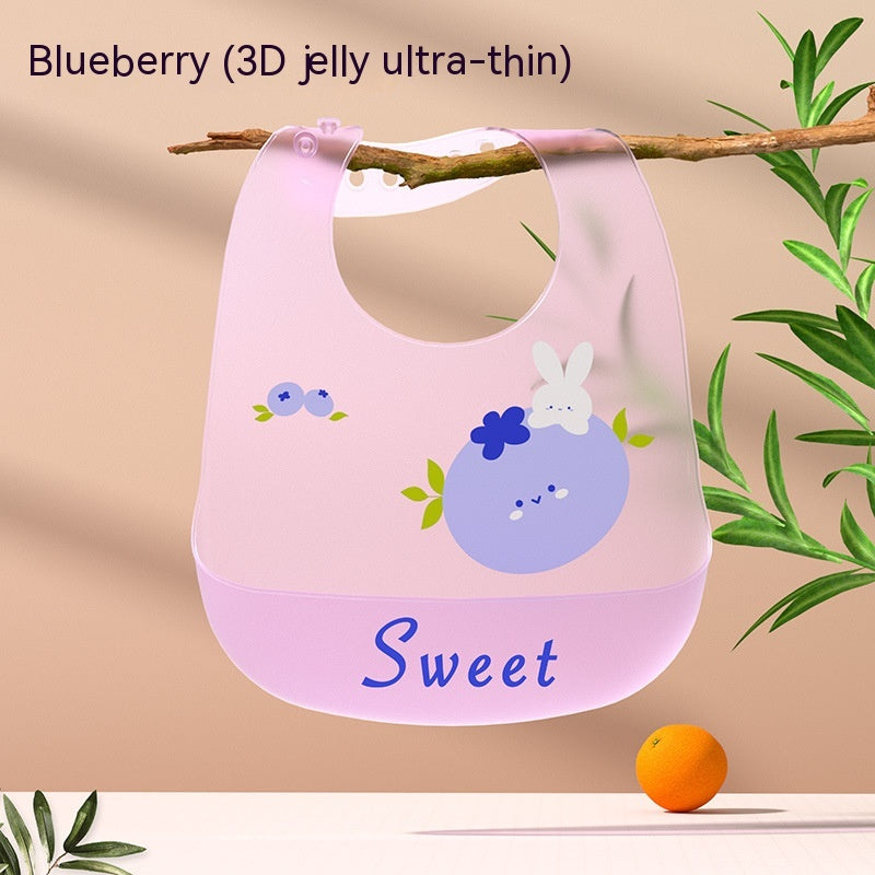 Babero de silicona impermeable con diseños 3D