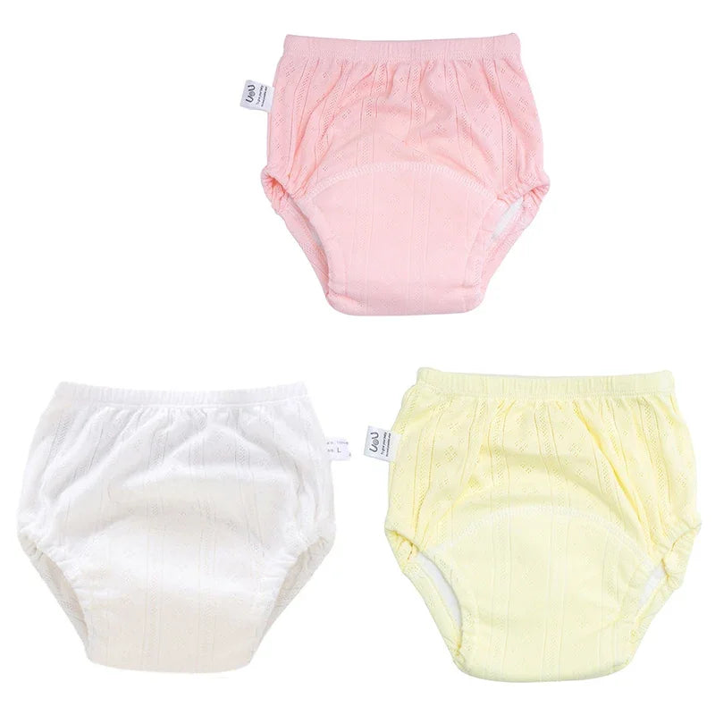 3Pcs/Lot Newborn Training Pants Cotton Thin Summer Baby Shorts Washable Boy Girls Cloth Diapers Reusable Nappies Infant Panties