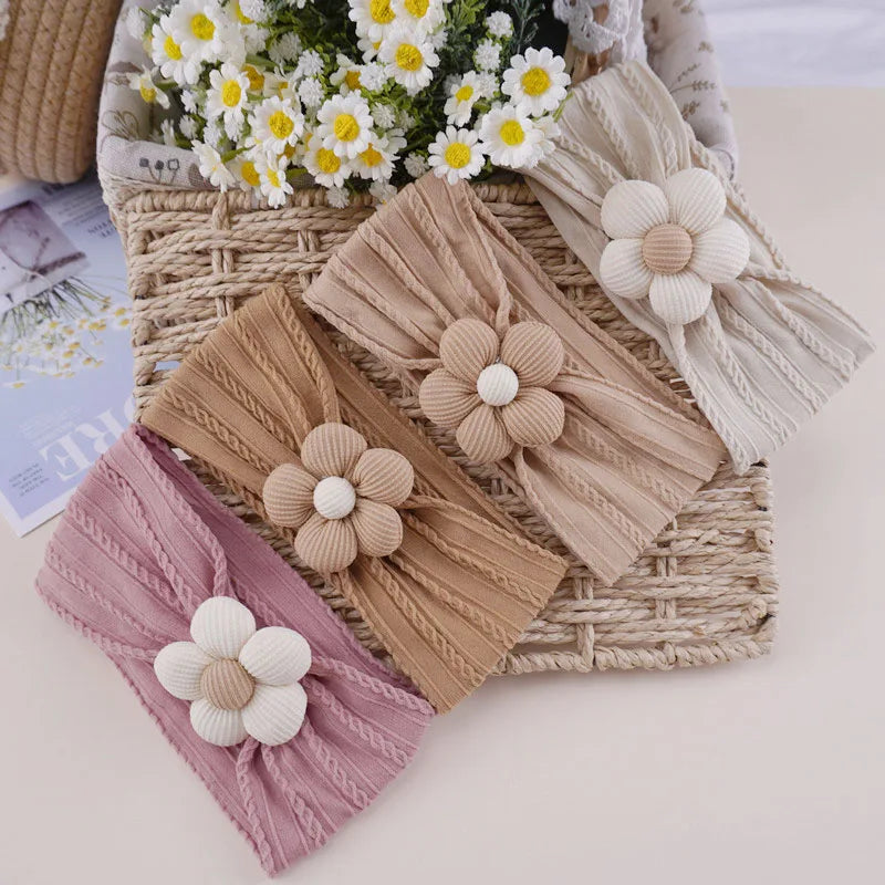 Set de Diademas Florales Elásticas para Bebé Niña