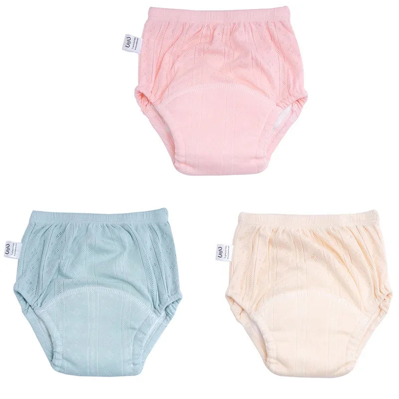 3Pcs/Lot Newborn Training Pants Cotton Thin Summer Baby Shorts Washable Boy Girls Cloth Diapers Reusable Nappies Infant Panties