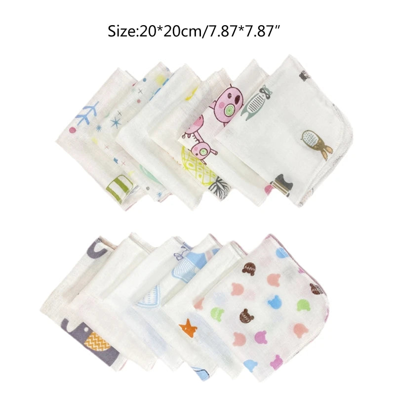 Set de 10 Toallitas de Gasa para Bebé – Doble Capa Absorbente