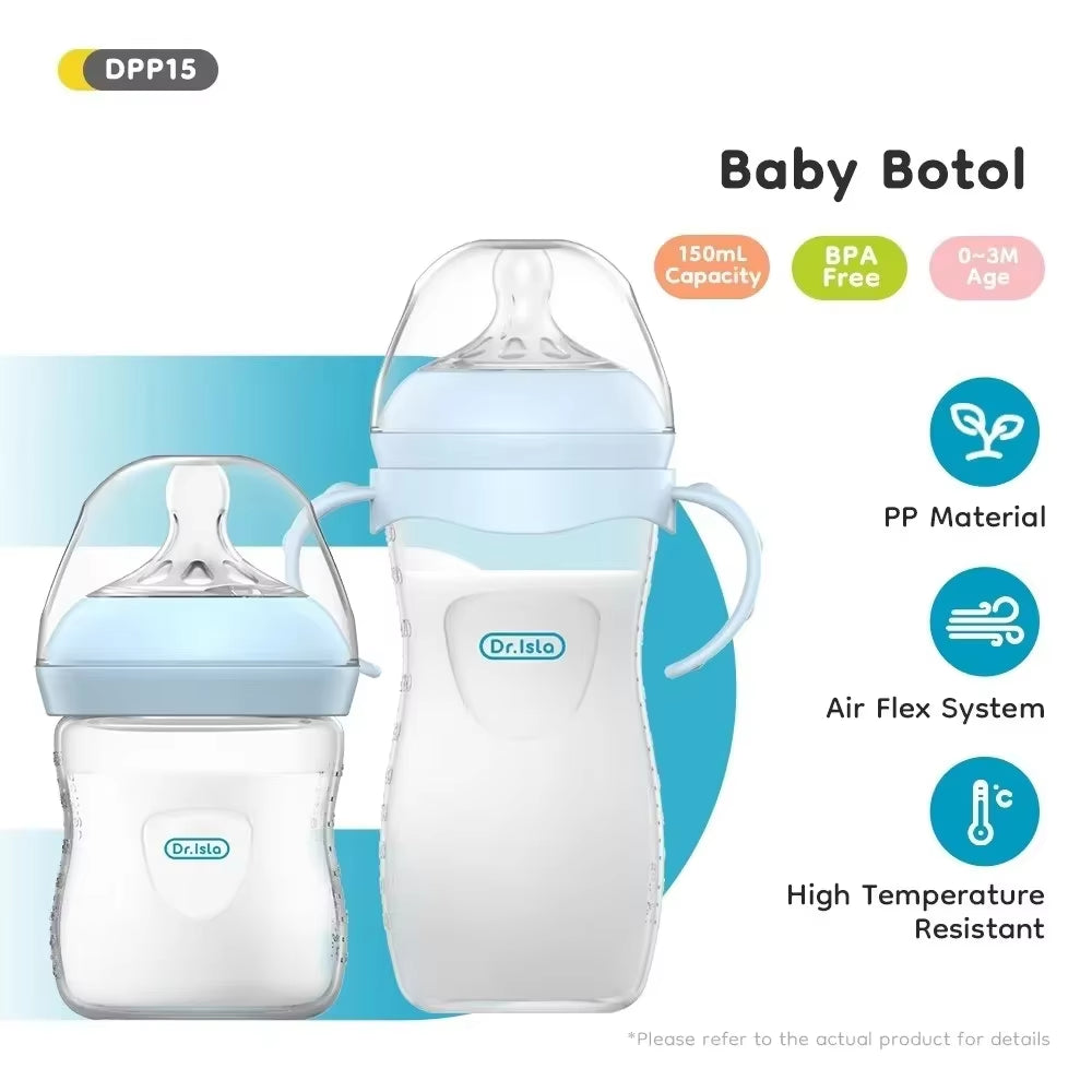 Biberón de PP sin BPA con Asa para Recién Nacido (150 / 240 / 330 ml)