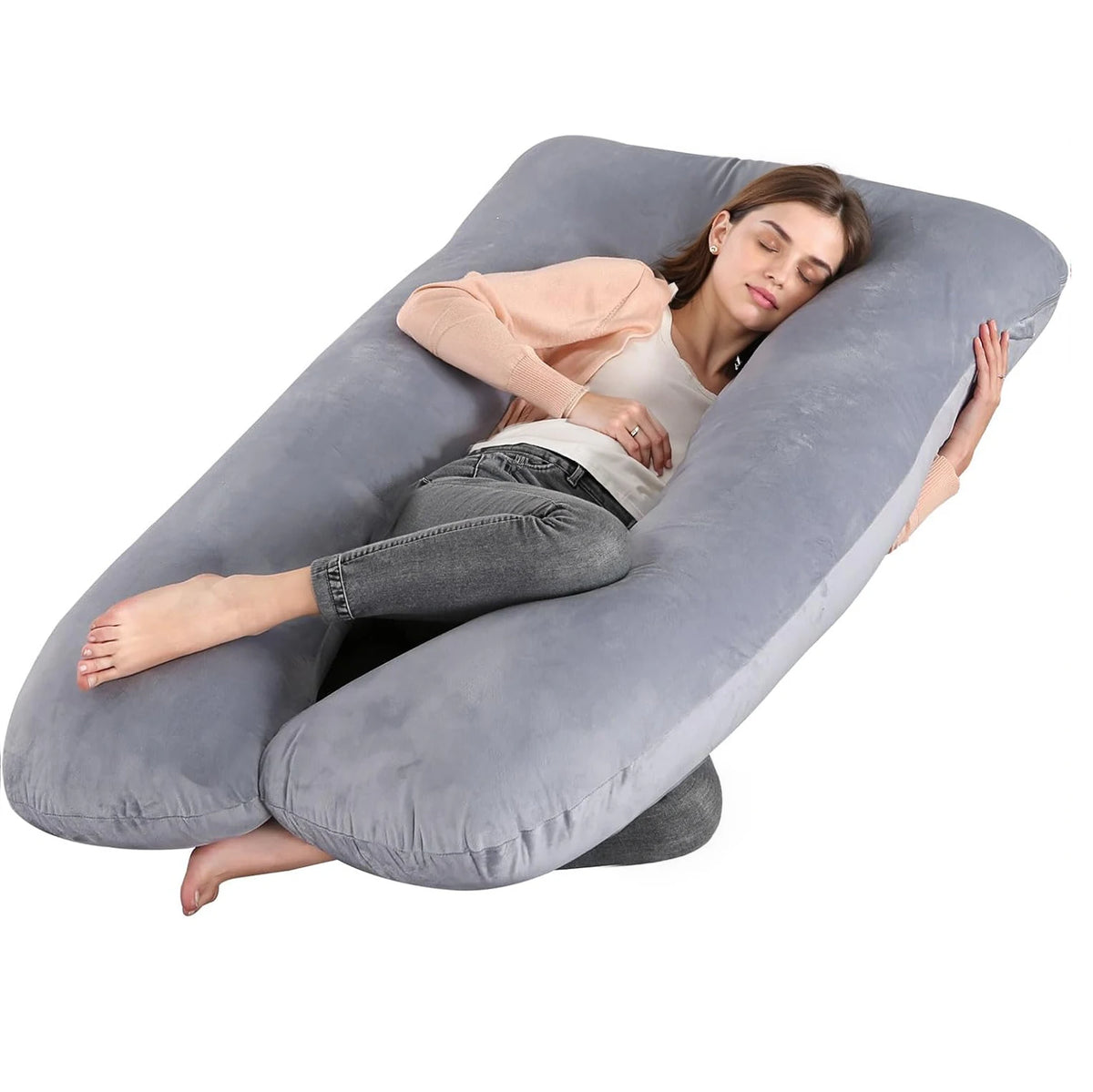 Almohada de embarazo de cuerpo completo con funda removible