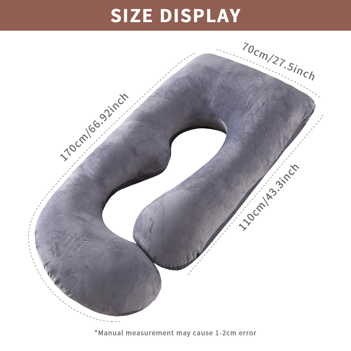 Almohada de embarazo de cuerpo completo con funda removible