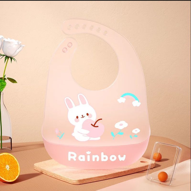 Babero de silicona impermeable con diseños 3D
