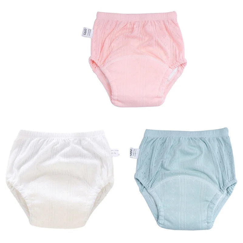 3Pcs/Lot Newborn Training Pants Cotton Thin Summer Baby Shorts Washable Boy Girls Cloth Diapers Reusable Nappies Infant Panties