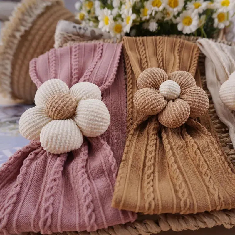 Set de Diademas Florales Elásticas para Bebé Niña