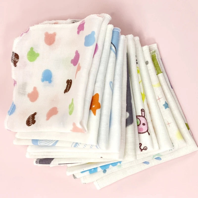 Set de 10 Toallitas de Gasa para Bebé – Doble Capa Absorbente