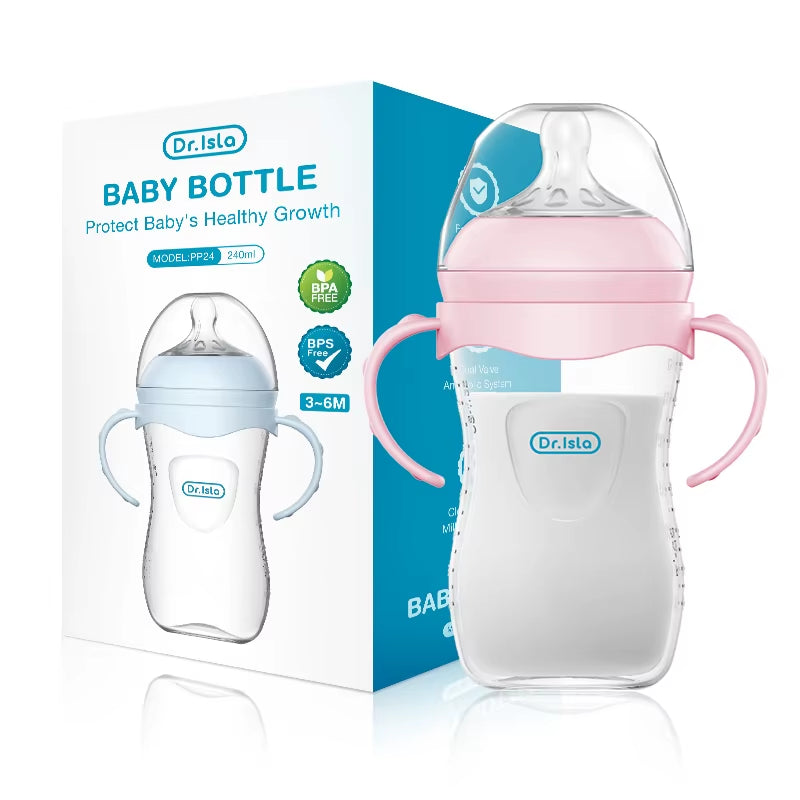 Biberón de PP sin BPA con Asa para Recién Nacido (150 / 240 / 330 ml)