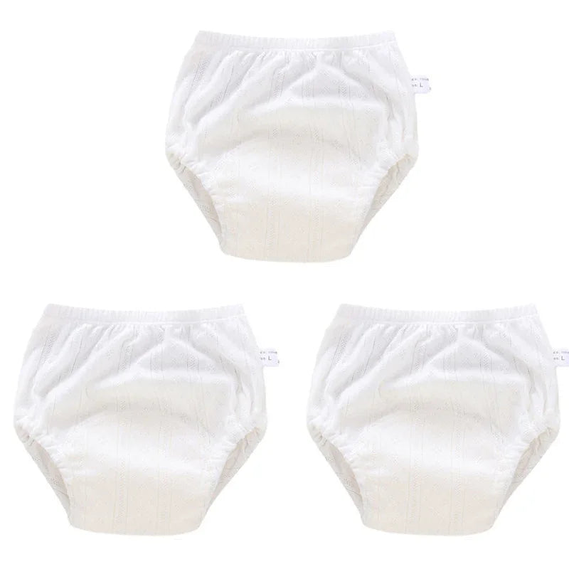 3Pcs/Lot Newborn Training Pants Cotton Thin Summer Baby Shorts Washable Boy Girls Cloth Diapers Reusable Nappies Infant Panties