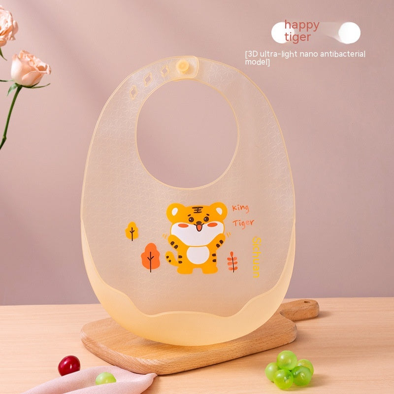 Babero de silicona impermeable con diseños 3D
