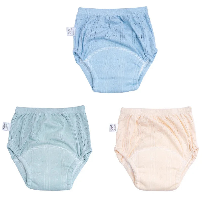 3Pcs/Lot Newborn Training Pants Cotton Thin Summer Baby Shorts Washable Boy Girls Cloth Diapers Reusable Nappies Infant Panties