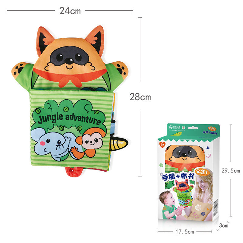 Libro de tela para bebé con velcro, tamaño palma