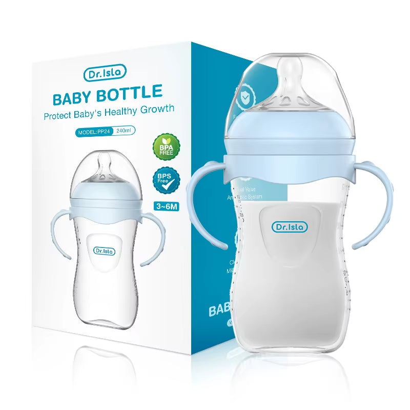 Biberón de PP sin BPA con Asa para Recién Nacido (150 / 240 / 330 ml)