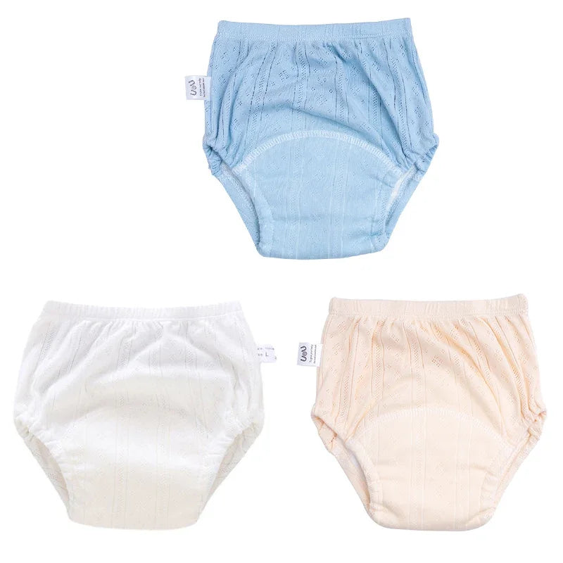 3Pcs/Lot Newborn Training Pants Cotton Thin Summer Baby Shorts Washable Boy Girls Cloth Diapers Reusable Nappies Infant Panties